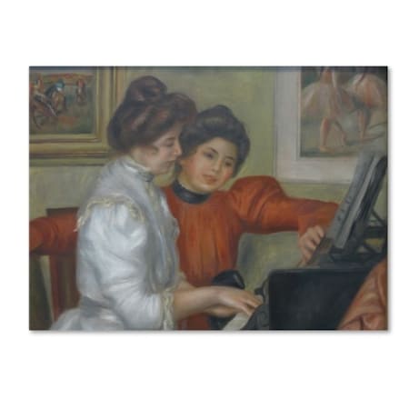 Renoir 'Yvonne And Christing Larolle At The Piano' Canvas Art,14x19